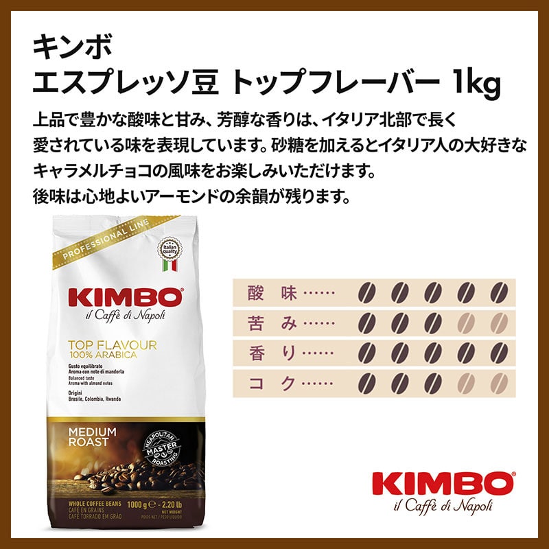 KIMBO キンボ エスプレッソ豆 トップフレーバー (１kg) 袋 送料無料