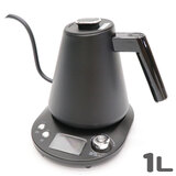 ヒロ 【Modere】 温度調節機能付きグースネックケトル 1L KTK-378 送料無料