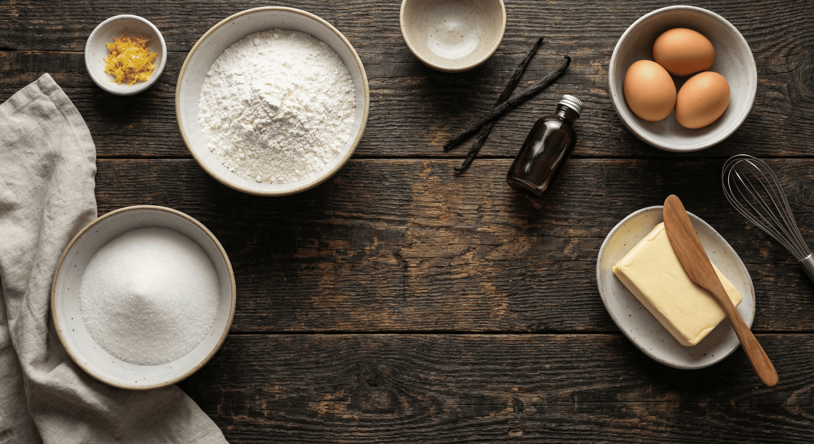 �p�E���h�P�[�L�̑f�ށF�����A�o�^�[�A���A����